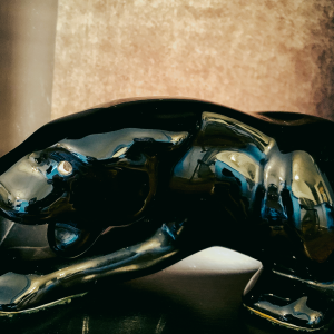 Black Panther Light by Royal Haeger - Retro Ceramic Wildlife Lamp