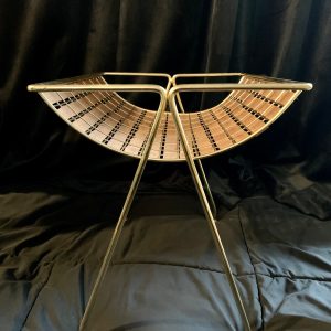 Mid Century Modern Interlaced Walnut Magazine Stand - Tony Paul Style