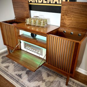 Restored, customized Mid-Century Modern Telefunken Stereo Console